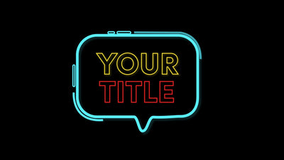 Neon Glowing Sign Text Light Panel Lower Third Solo 04