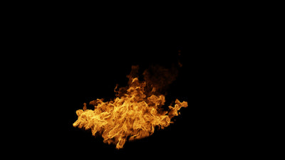 Flame Burning Hot Ground Fire 01