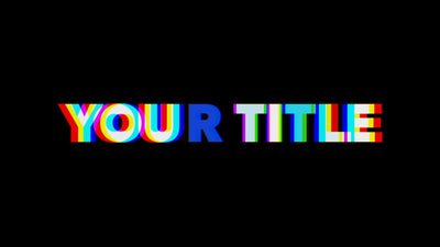 RGB Epic Clean Simple Text Glitch Effects Intro Animation