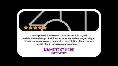 Testimonial Review Rating Panel Infographic Gradient
