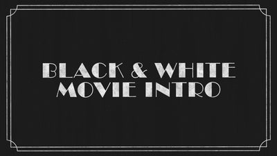 Classic Old Film Look Black And White Title Intro