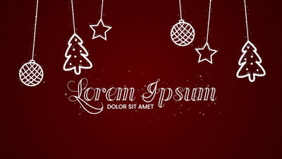 Holiday Festive Glitter Christmas Decoration Title 02