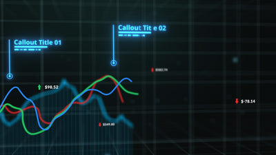 Stock Trading Echange Crypto Graph Animated Title Logo Intro