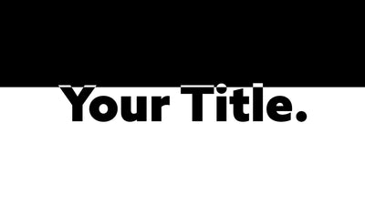 Simple Clean Stylish Black & White Title Intro