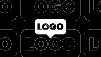 Clean Kinetic Typography Negative Logo Reveal