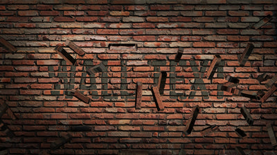 Brick Wall Breaking Open Text Reveal Title Intro Variation