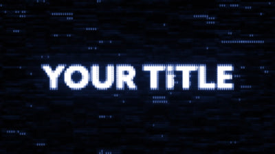 Digital Glitch Block Distorted Title Intro