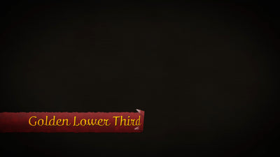Medieval Flag Banner Old Golden Text Folding Lower Third