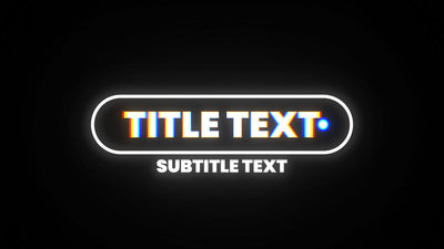 RGB Glitch Delay Echo Effect Modern Trendy Title Intro