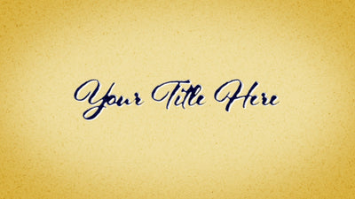 Handwritten Ink Old School Paper Title Intro