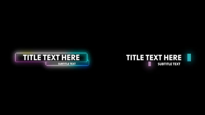 Bright Colors Glowing LED Light Joyful Lower Third
