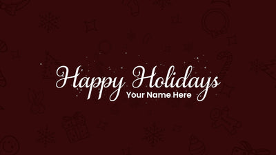 Holiday Festive Glitter Christmas Decoration Title 11