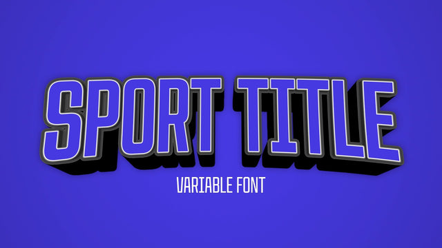 Variable Font Sport Big Bold Title Growing Outlines
