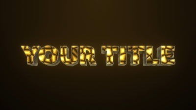Gold Gemstone Shiny Text Title Intro