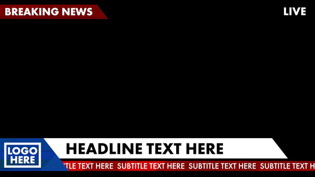 Full Screen Live News Overlay Variation 05