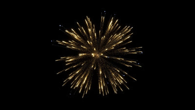Firework Element Glow Blue & Gold 01