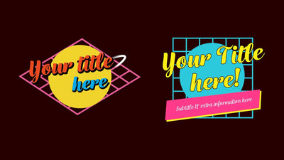 Pop Art Retro Animated Colored Shapes Title 02
