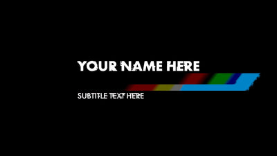 Gamer Glitch Strobe Tweaking RGB Lower Third Variation 03