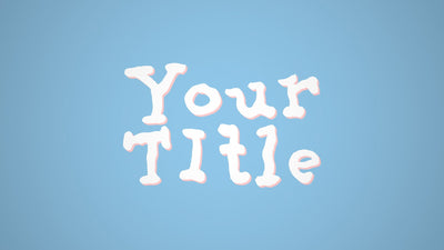 Windy Cartoon Text Floating In Out Title Intro