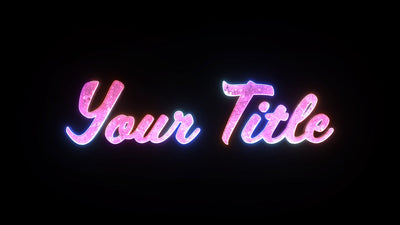 Bright Colorful Rainbow Color Grunge Metal Text Title Intro