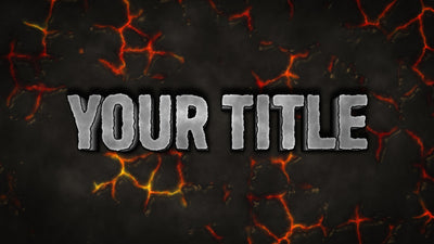 Stone Text On Magma Lava Texture Title Intro