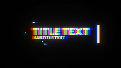 RGB Glitch Delay Echo Effect Modern Trendy Title Intro