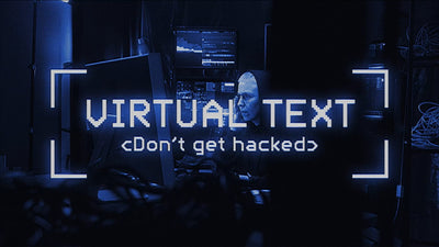 Digital Grunge Glowing CRT Old VHS Style Text Title 02