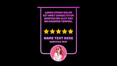 Gradient Modern Review Testimonial Infographic Animated Panel 01