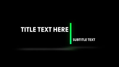 Neon Glow Bright Green Gradient Lines Simple Lower Third