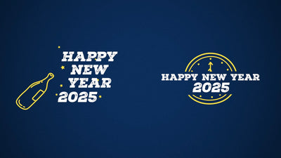 New Year Doodles Animated Emblem Collection Celebration Pack 01