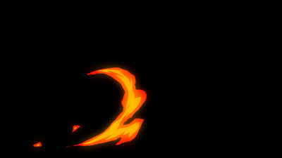 Stylized Flame Fire Overlay Animated Hot 15