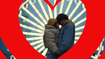 Romantic Love Couple Red Passion Kiss Hand Drawn Transition 04