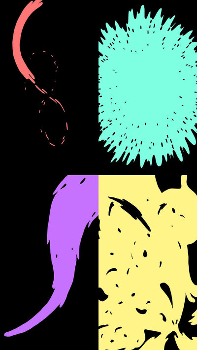 Social Colored Matte Transition Hand Drawn Flow Liquid Pack