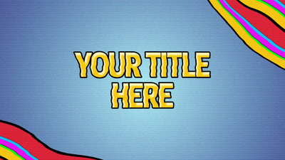 Retro Wobble Color Text Title