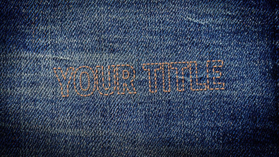 Denim Jeans Cloth Sewing Title Intro