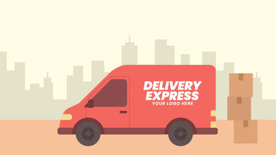 Van Delivery Service Package Order Business Track Trace Logo Animation