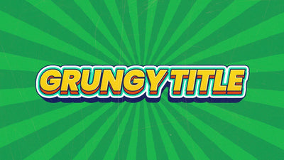 Retro Grunge Text Sticker Old School Title Intro