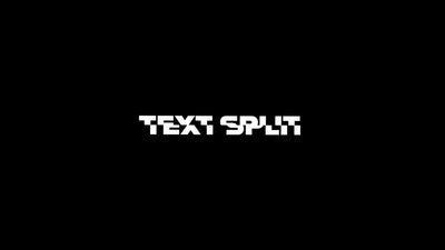 Text Split Simple Opener Kinetic Element