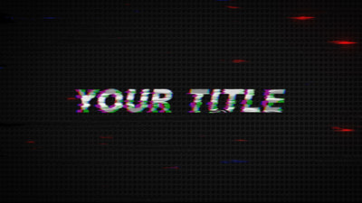 Metalic Background Text Glitch RGB Title Intro