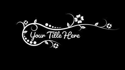 Floral Flower Animated Text Elegant Wedding Lower Third Variation 1