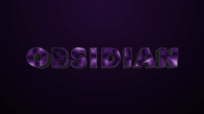 Obsidian Gemstone Shiny Text Title Intro