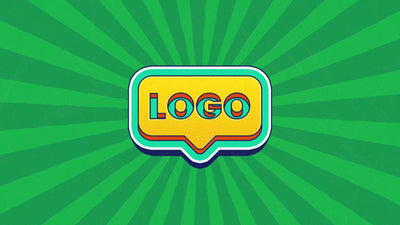 Retro Grunge Vector Sticker Old School Logo Reveal