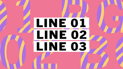 Kinetic Typo Graphic Modern Wavy Lines Pastel Color Title Intro