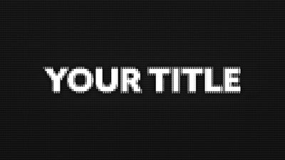 Digital Pixels Glitch Text Title Intro