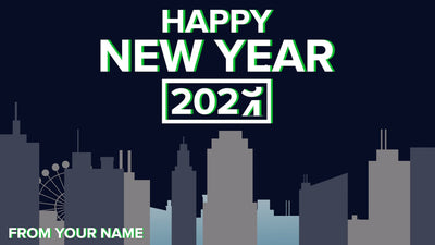 Animated New Year Fireworks Card Postcard