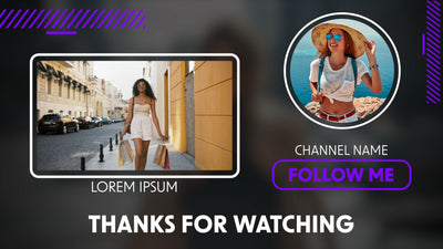 Social Media Video End Screen Modern Trendy Outro 03