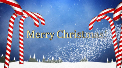 Suger Cane Candy Snow Field Santa Wishes Title Intro