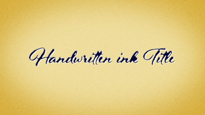 Handwritten Ink Old School Paper Title Intro