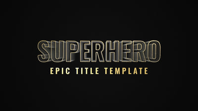 Superhero Epic Shine Extrude Title