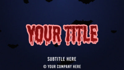 Horror 8 Bit Game Flying Bats Grunge Title Intro
